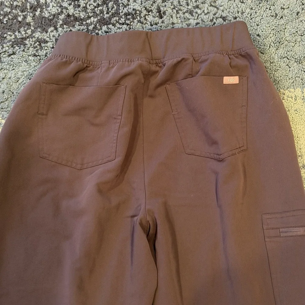 FIGS Zamora Jogger Pants Gray Scrub Cargo Pocket Elastic Waist Women's XL